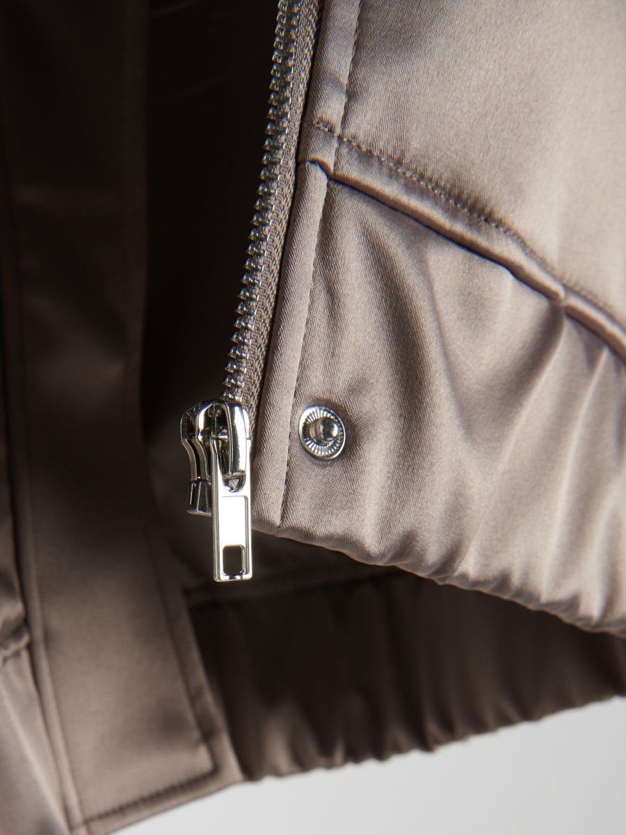 Shiny fabric jacket - brownish green - RESERVED - 5