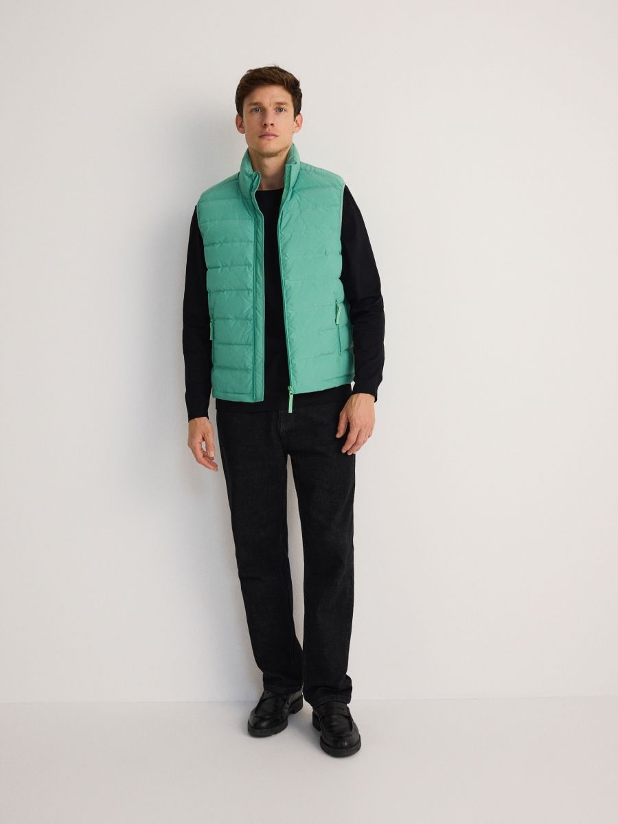 Donzen bodywarmer - groen - RESERVED