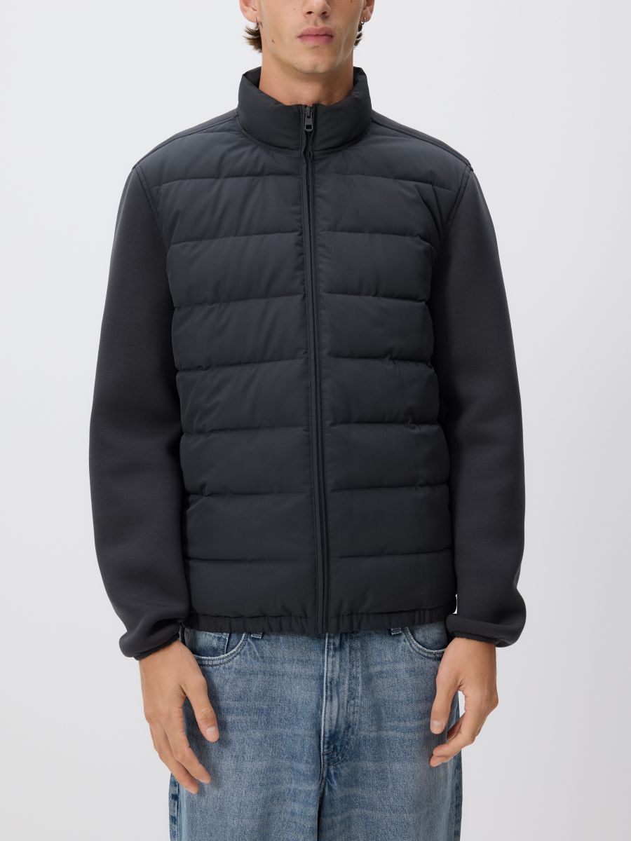 Kurtka ze stójką Kolor granatowy - RESERVED - 367EF-95X