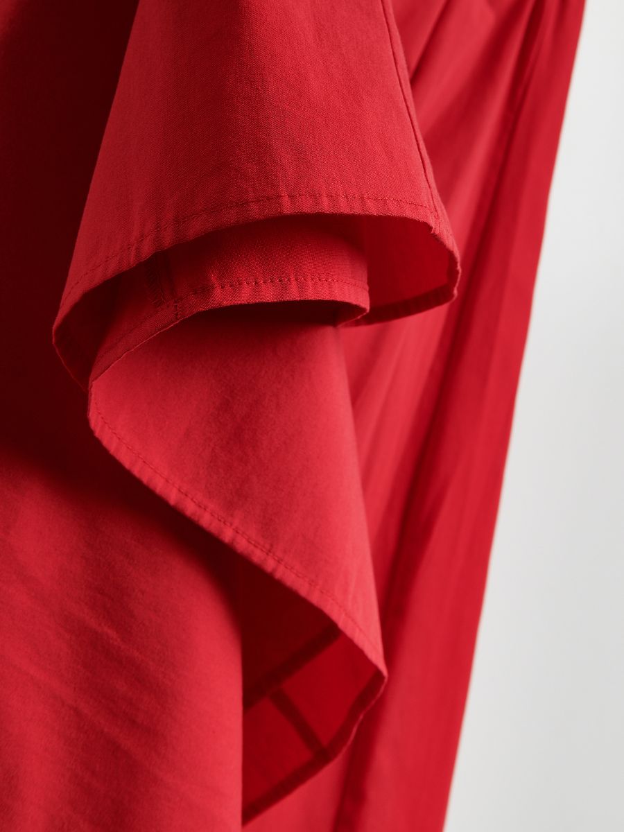 Cotton midi skirt - red - RESERVED - 2