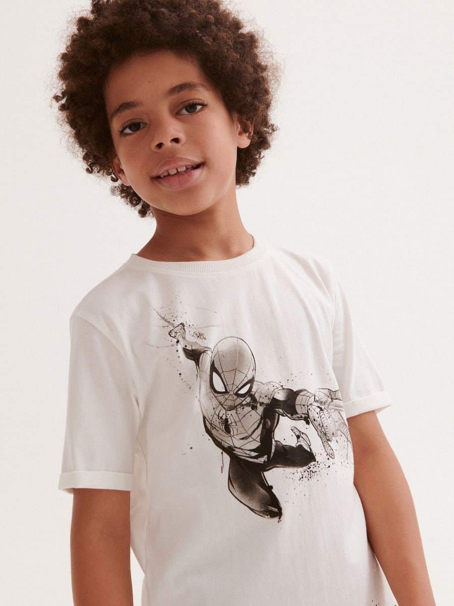 Oversized tričko Spider-Man - krémová - RESERVED - 6