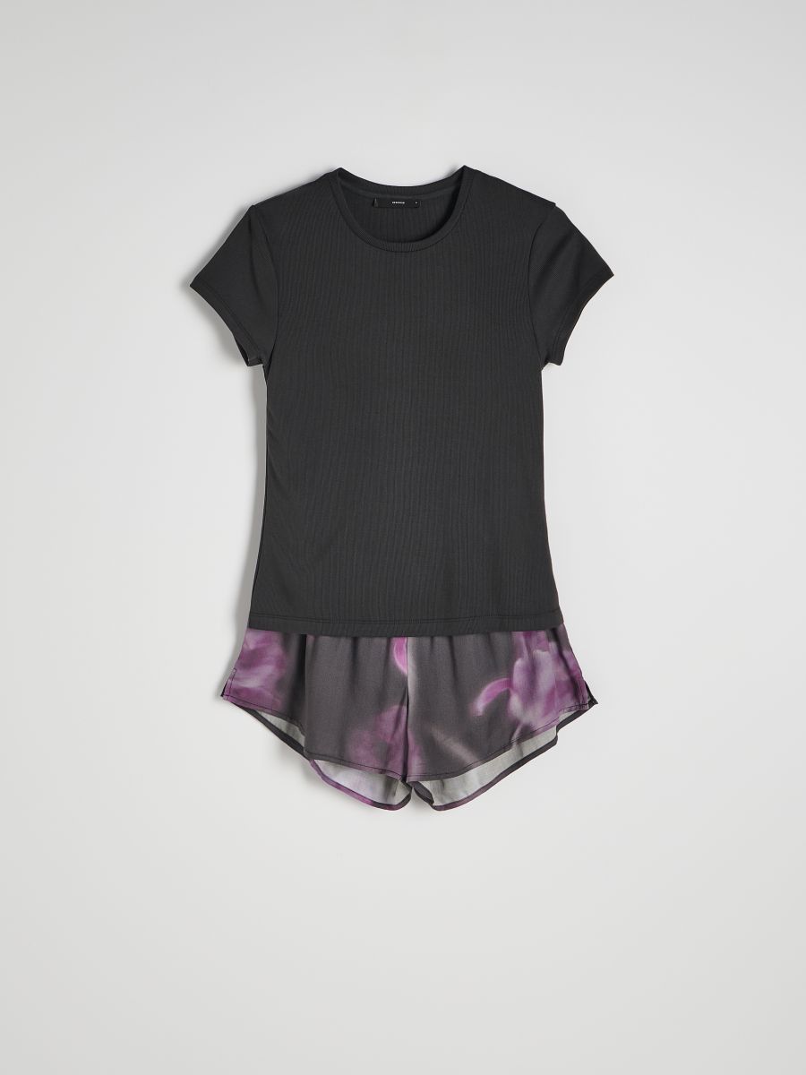 Two piece viscose pyjama set - dark violet - RESERVED - 5