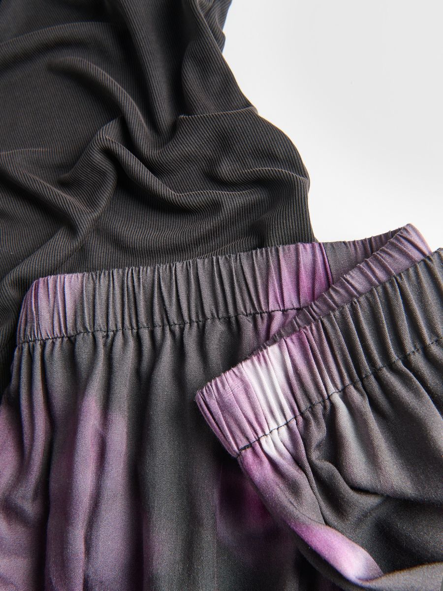 Two piece viscose pyjama set - dark violet - RESERVED - 6