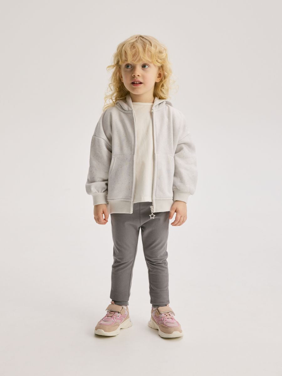 Glitter hoodie - light grey - RESERVED - 3