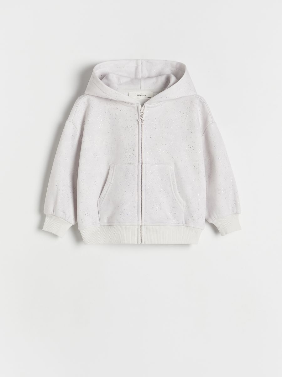 Glitter hoodie - light grey - RESERVED - 2