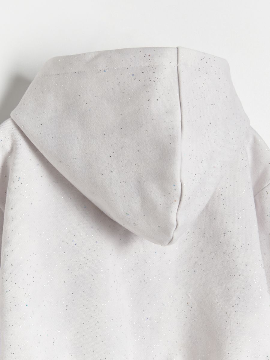 Glitter hoodie - light grey - RESERVED - 5