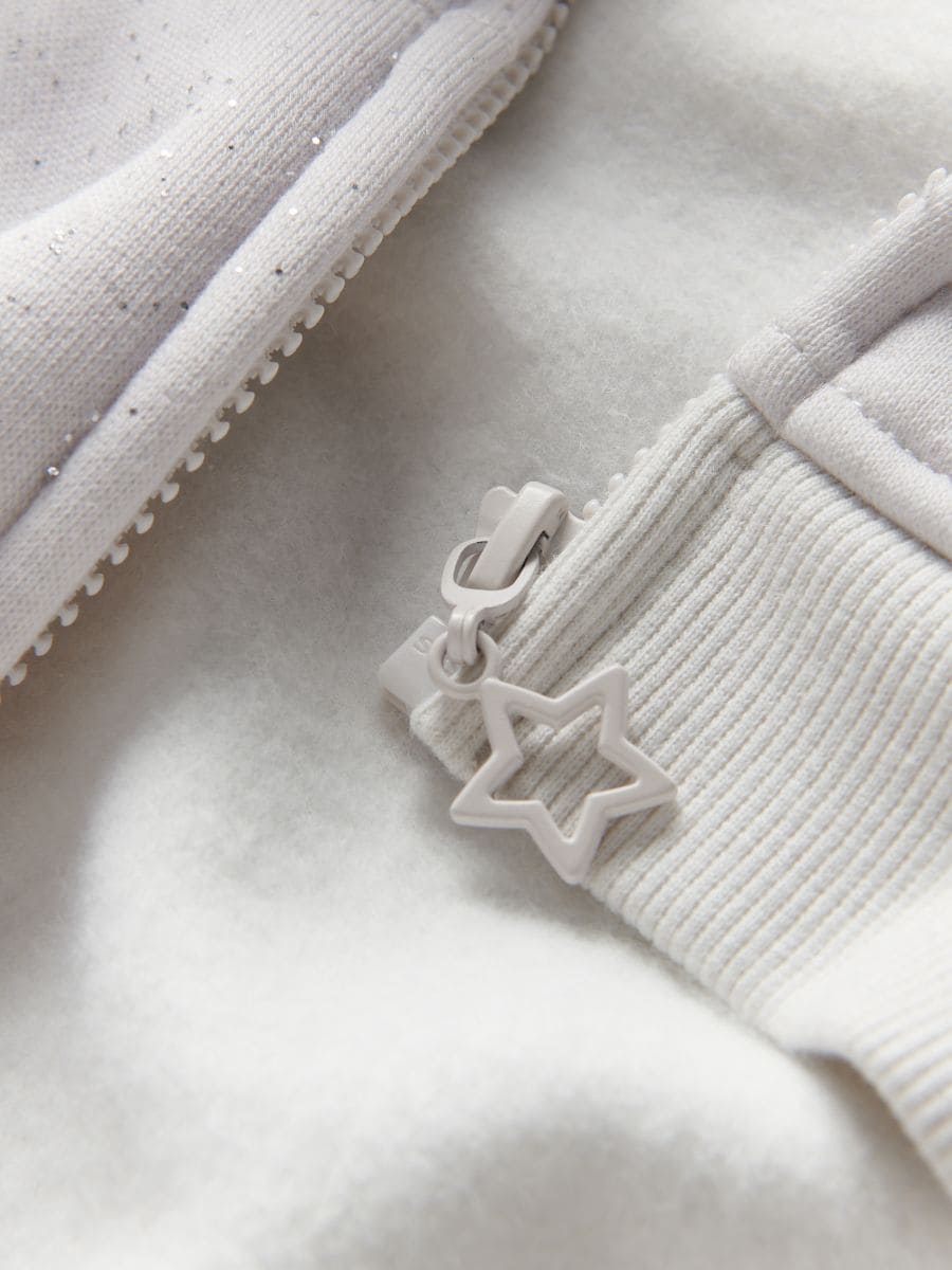 Glitter hoodie - light grey - RESERVED - 6