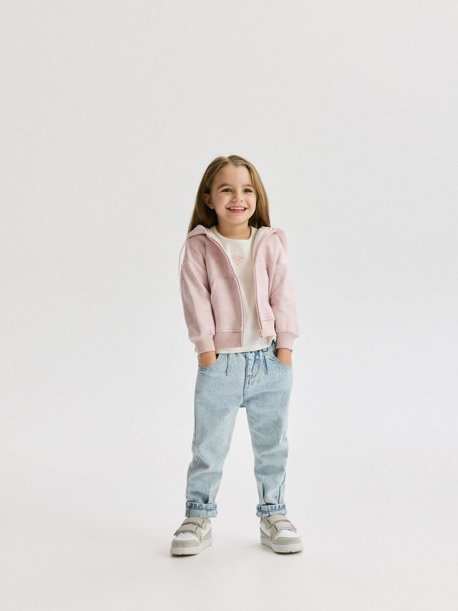 Glitter hoodie - dusty rose - RESERVED - 3