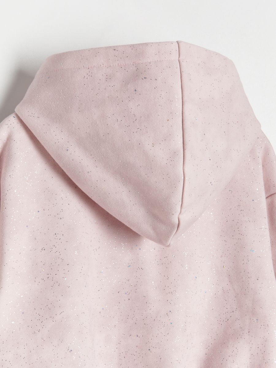 Glitter hoodie - dusty rose - RESERVED - 5
