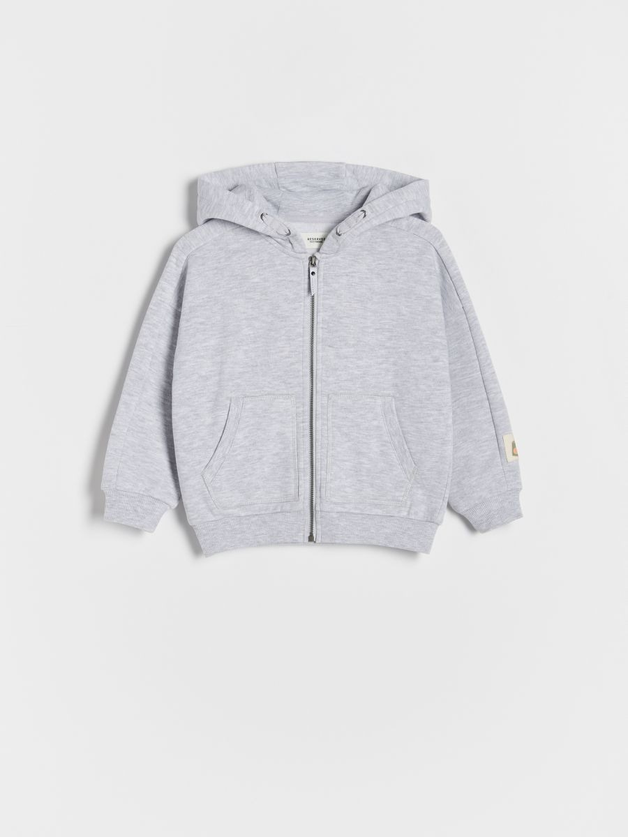 Cotton hoodie - light grey - RESERVED
