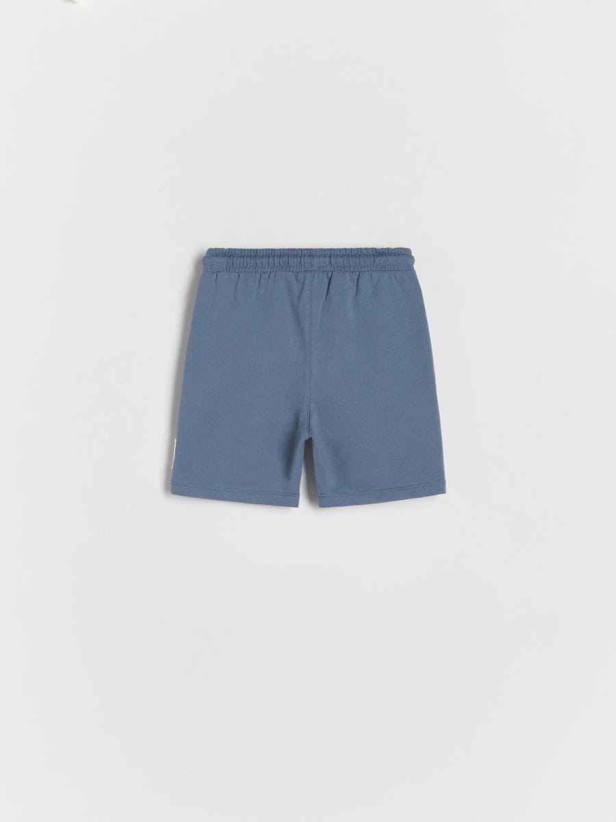 Bermuda shorts with patch - steel blue - RESERVED - 4