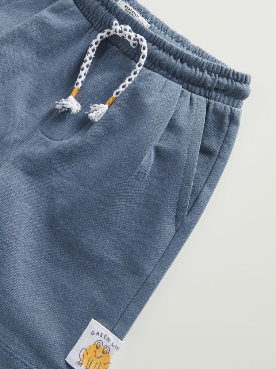 Bermuda shorts with patch - steel blue - RESERVED - 5