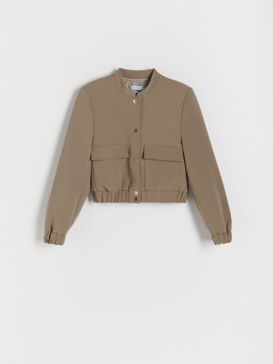 Jacket with decorative pockets - olive - RESERVED - 3