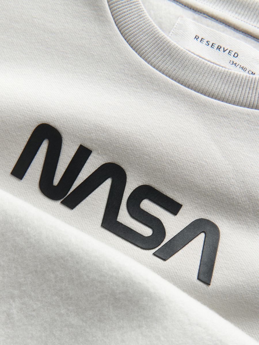 NASA sweatshirt - light grey - RESERVED - 4