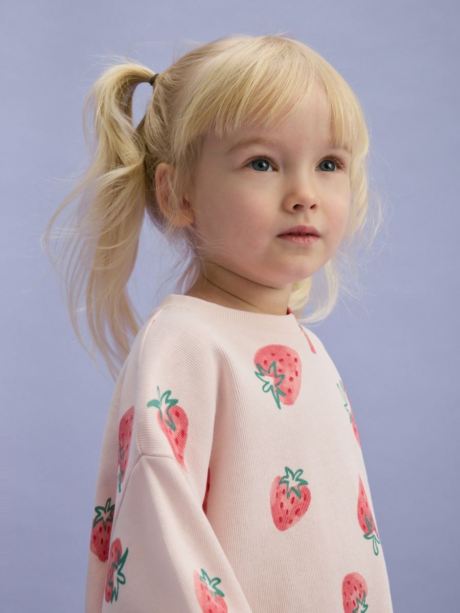Sweat en coton à motif - rose pastel - RESERVED - 2