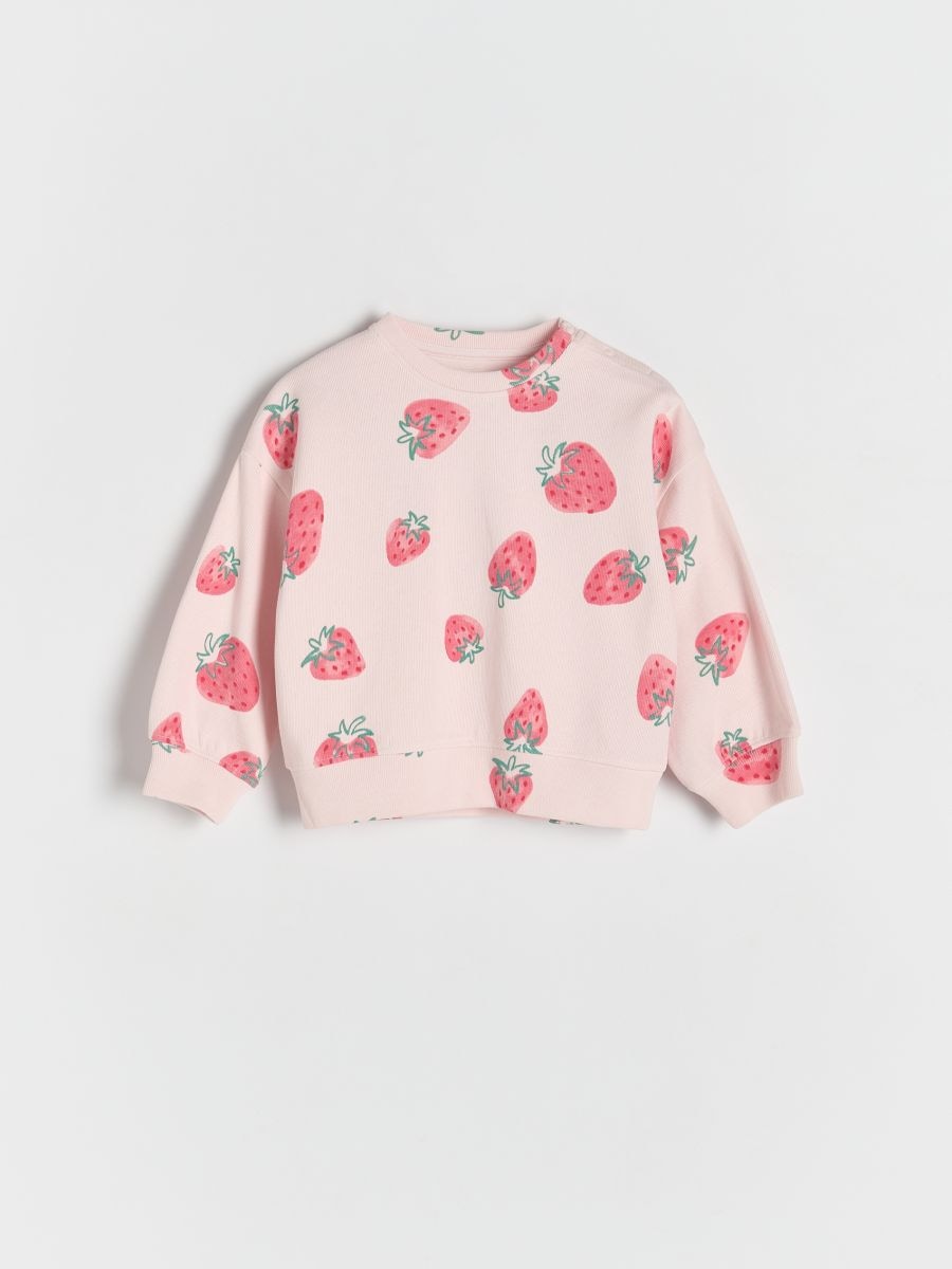 Sweat en coton à motif - rose pastel - RESERVED - 3