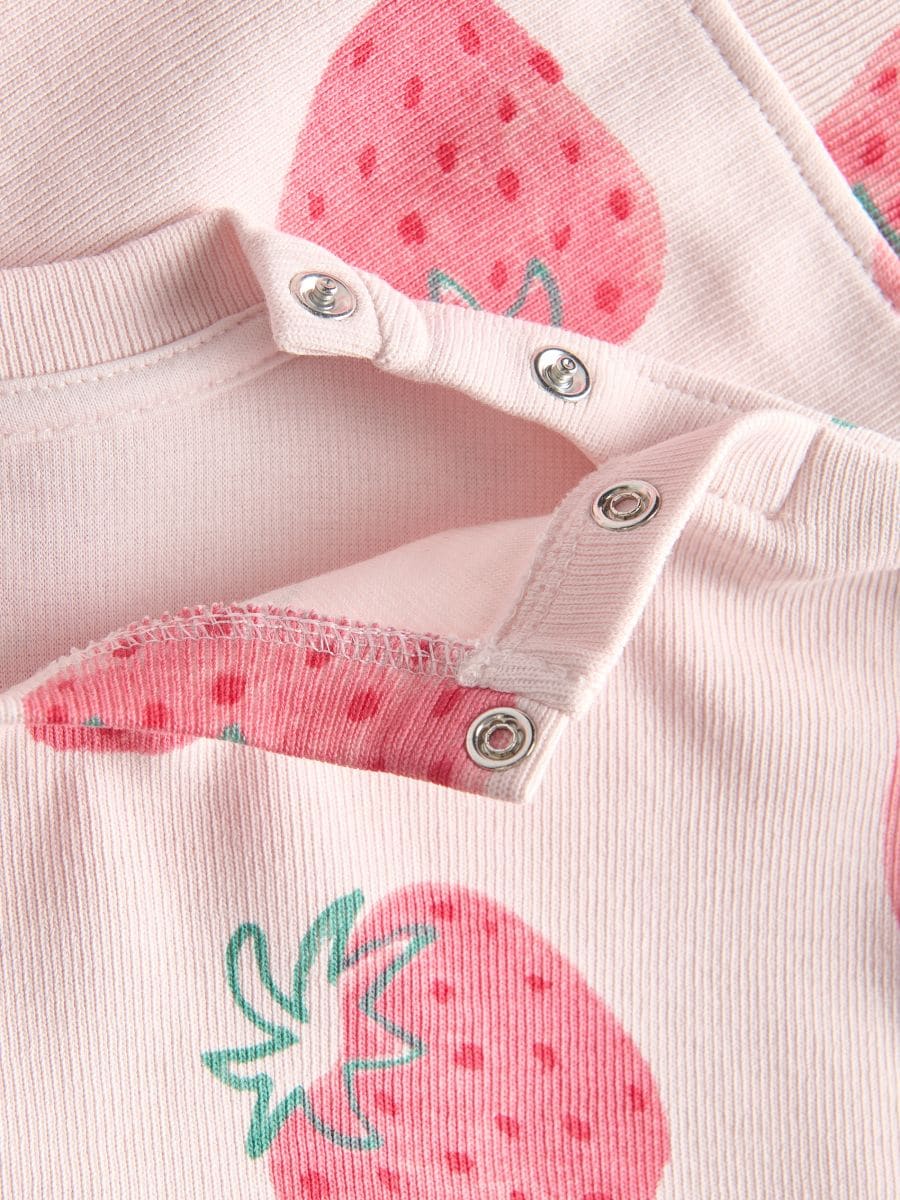 Sweat en coton à motif - rose pastel - RESERVED - 4