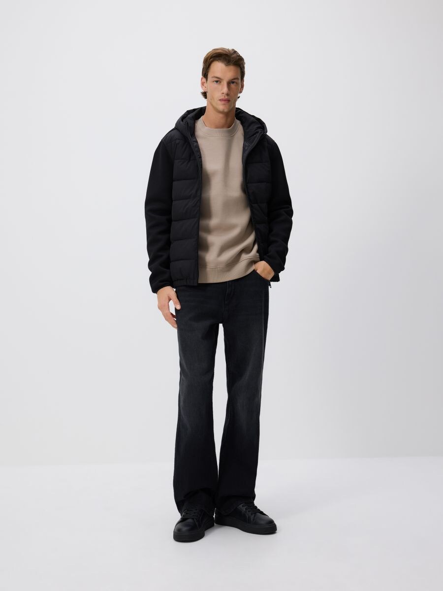 Jacket with contrasting inserts - black - RESERVED