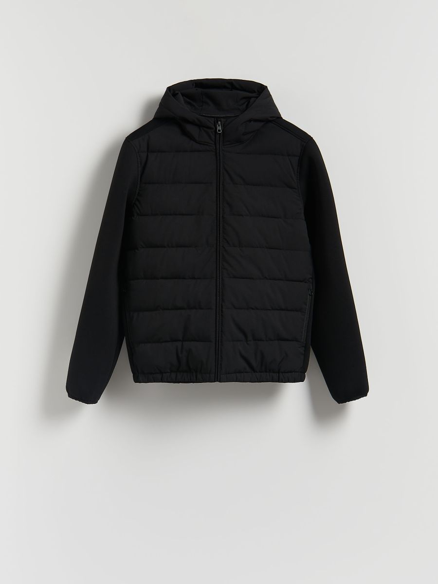 Jacket with contrasting inserts - black - RESERVED