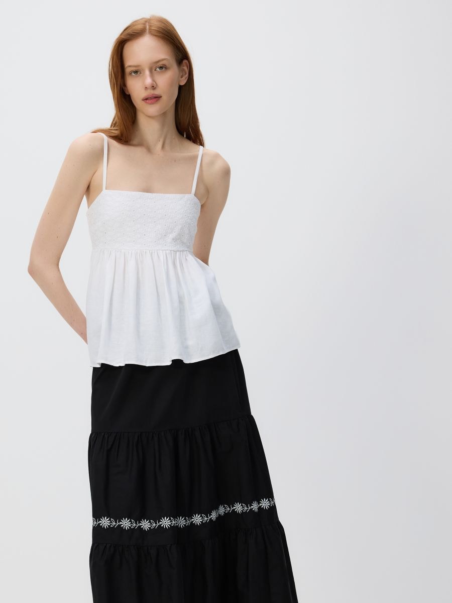 Maxi skirt with decorative embroidery - black - RESERVED - 3