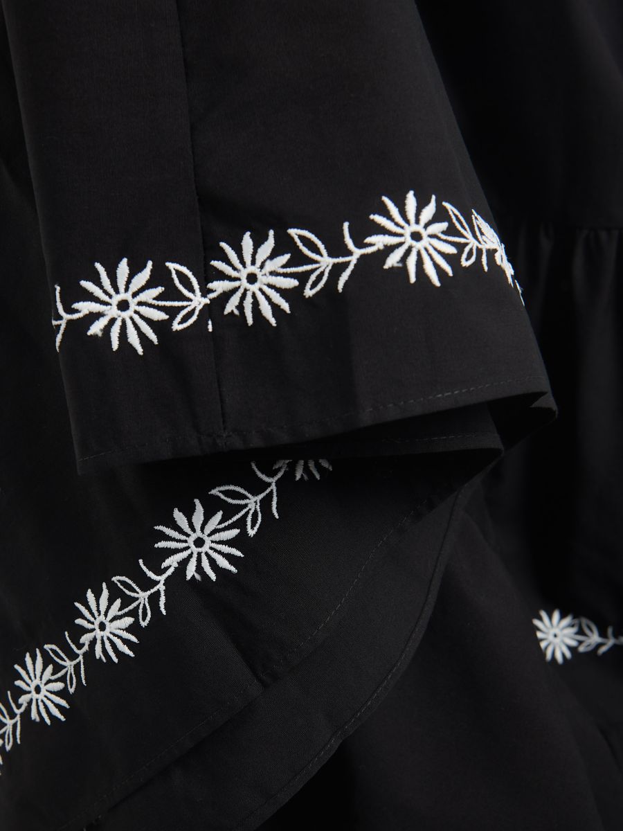 Maxi skirt with decorative embroidery - black - RESERVED - 6