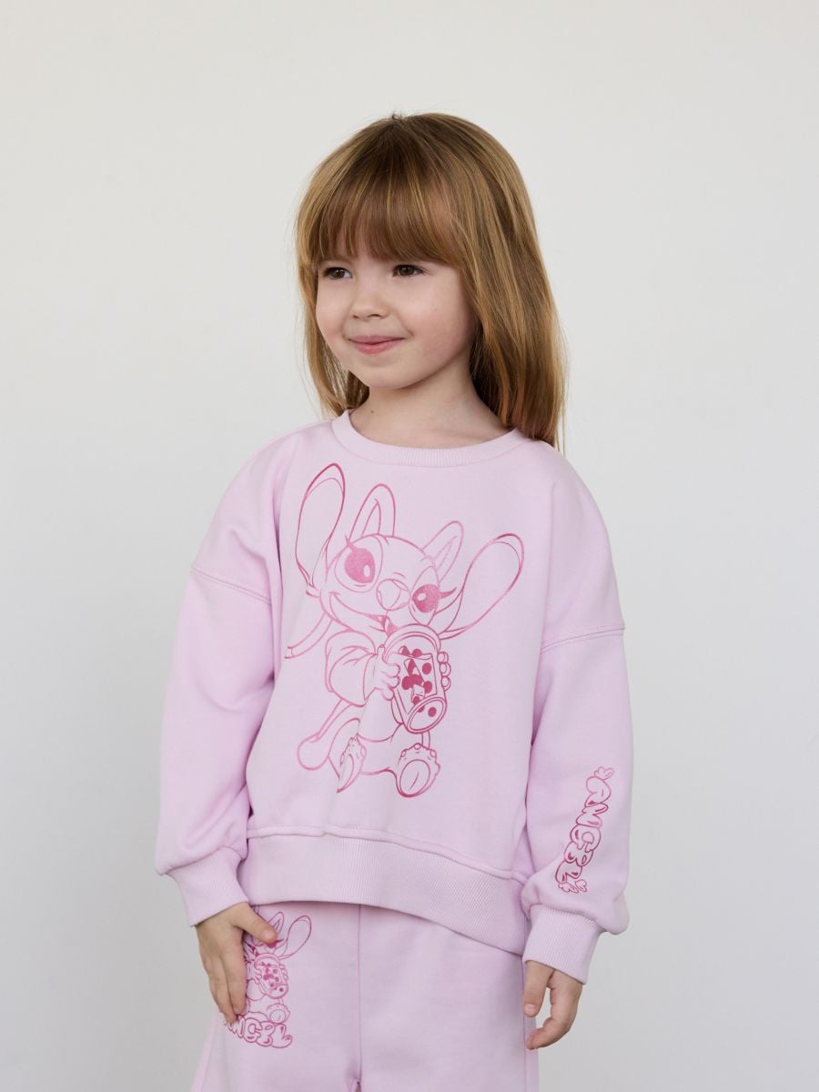Pulover Lilo & Stitch - pastelno roza - RESERVED - 3