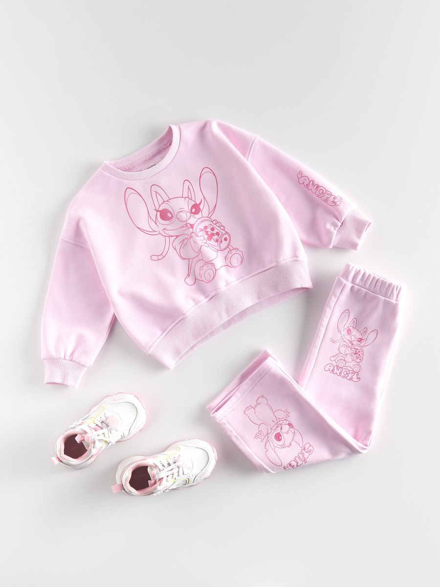 Pulover Lilo & Stitch - pastelno roza - RESERVED - 7