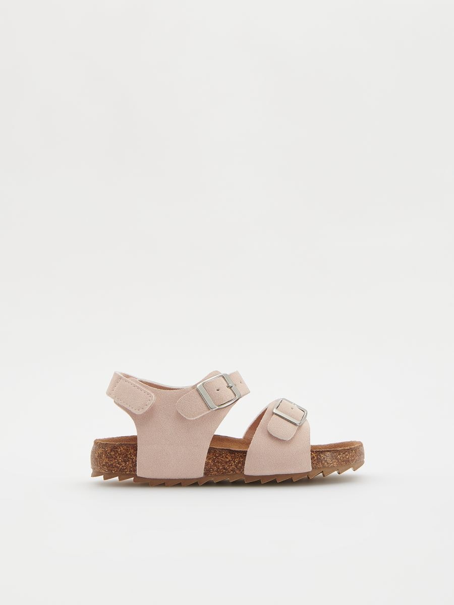 Suede imitation sandals - pastel pink - RESERVED