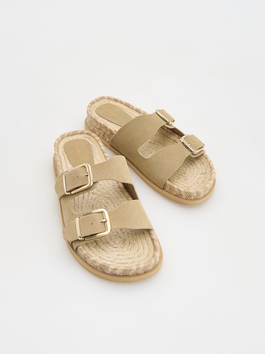 Suede slides - beige - RESERVED - 3