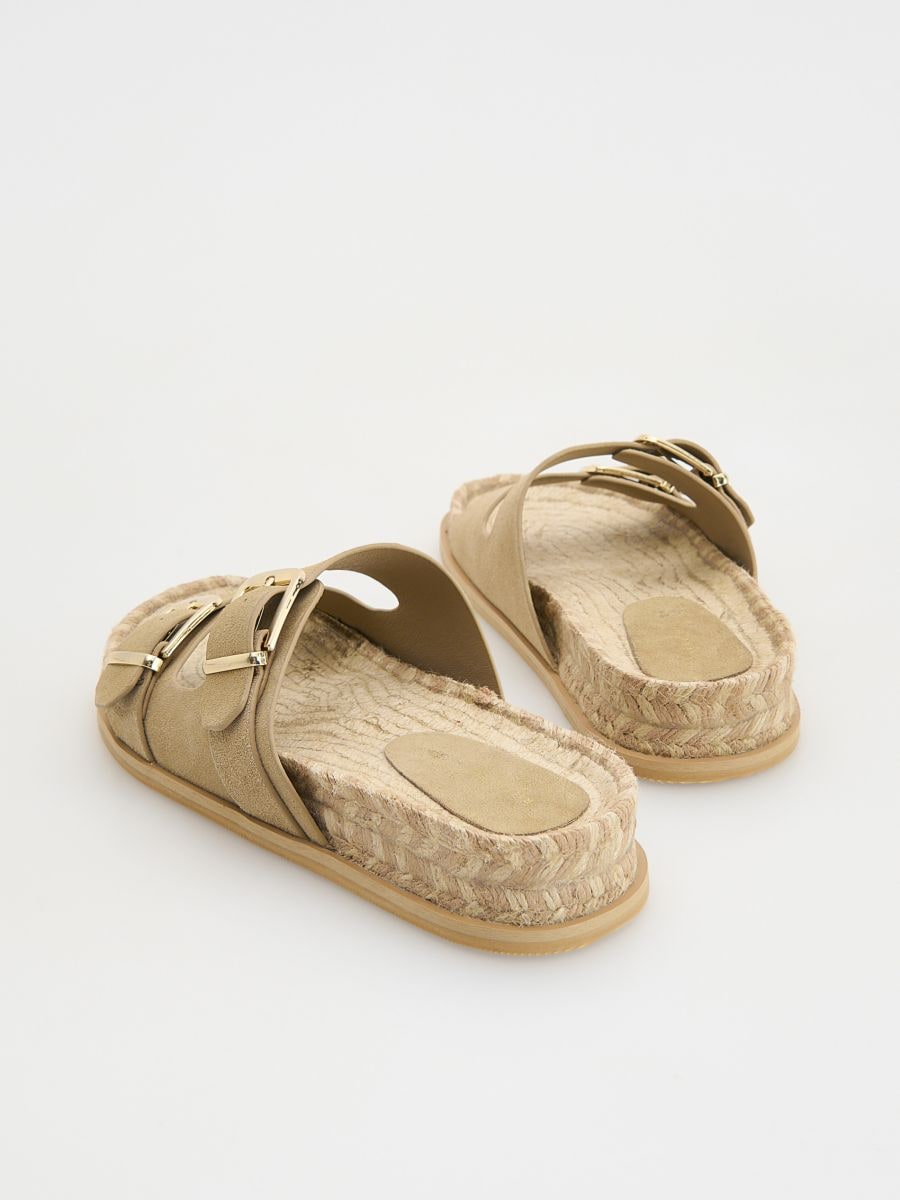 Suede slides - beige - RESERVED - 4