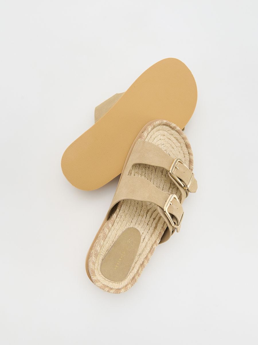 Suede slides - beige - RESERVED - 5