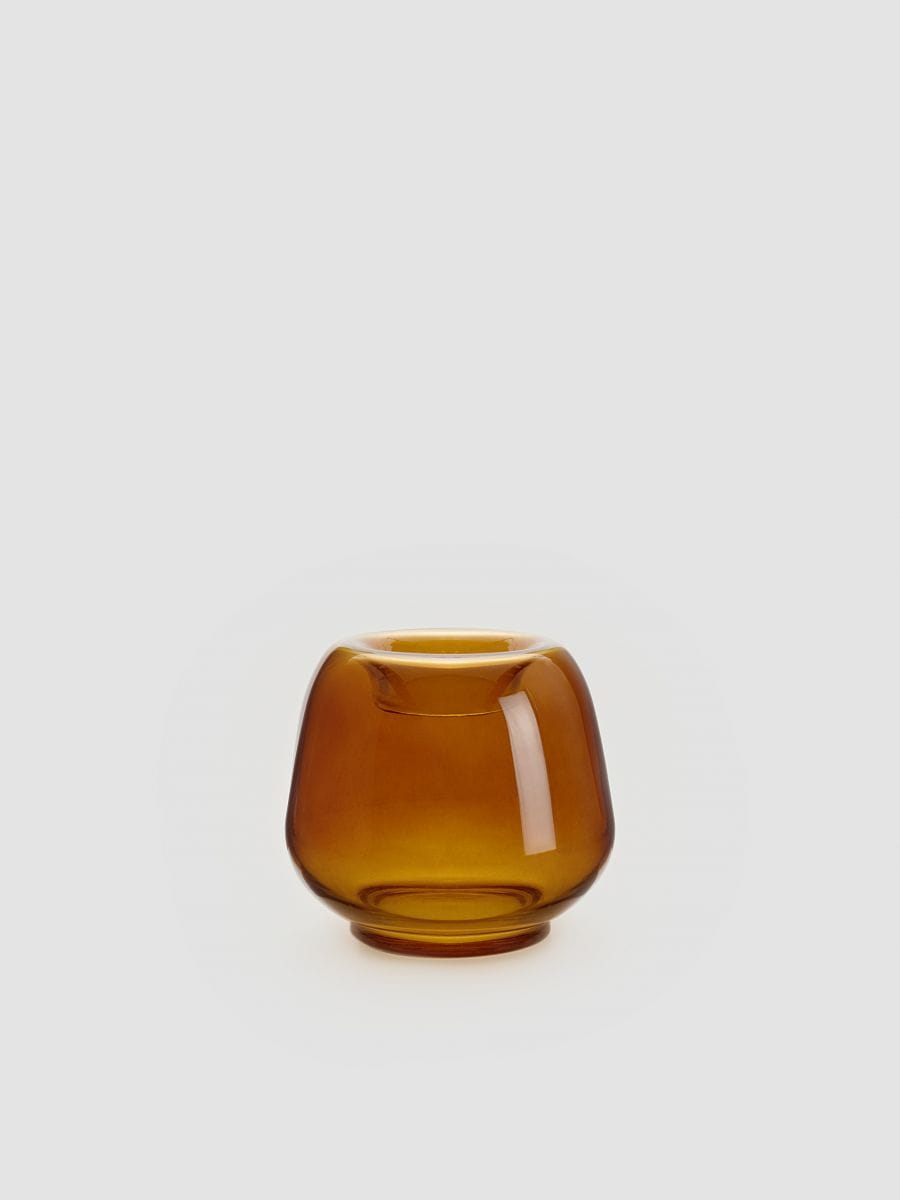Vază din sticlă - chihlimbariu - RESERVED