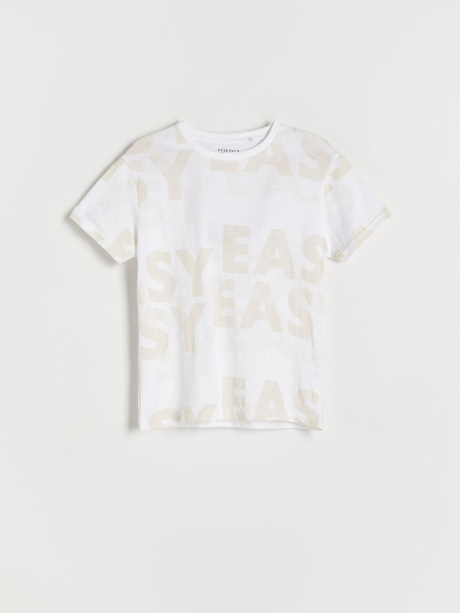 T-shirt z nadrukiem - biały - RESERVED
