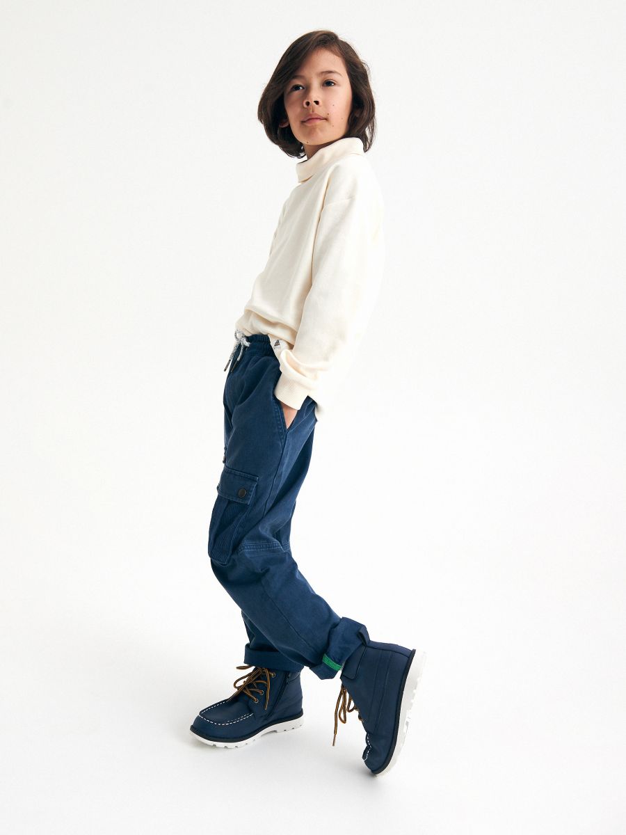 Basic plain turtleneck - cream - RESERVED - 6