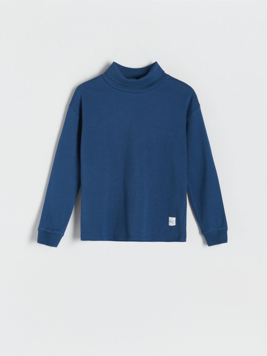 Plain basic turtleneck - navy - RESERVED - 2