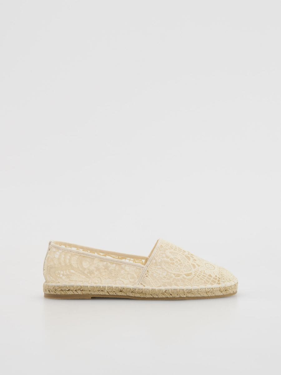 LADIES` LOAFER SHOES - krem - RESERVED