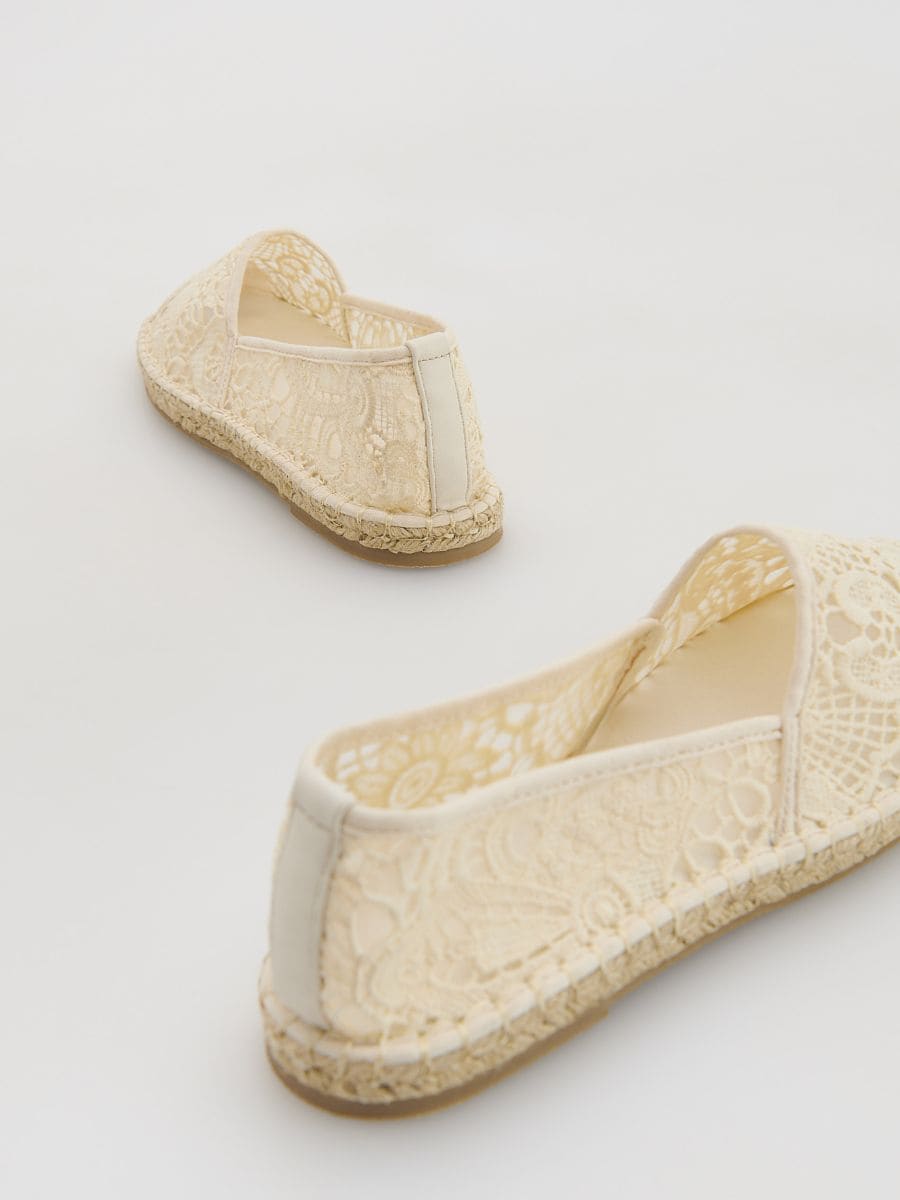 Openwork espadrilles - cream - RESERVED - 3