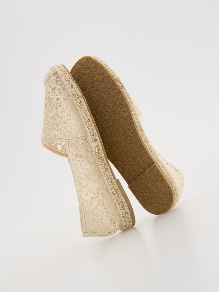 Openwork espadrilles - cream - RESERVED - 4
