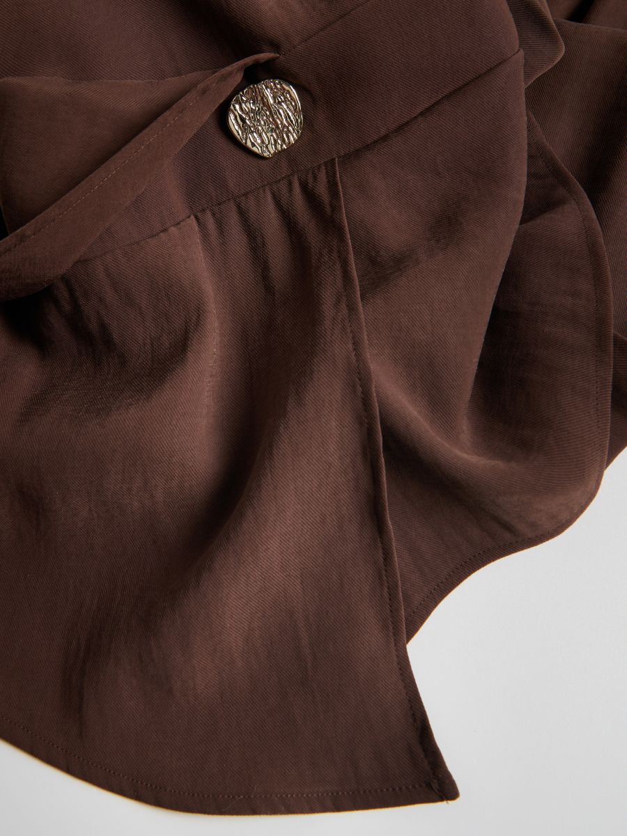 Viscose jumpsuit - dark brown - RESERVED - 3