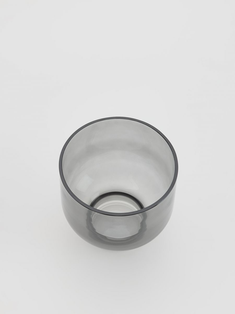 Vase aus Rauchglas - schwarz - RESERVED