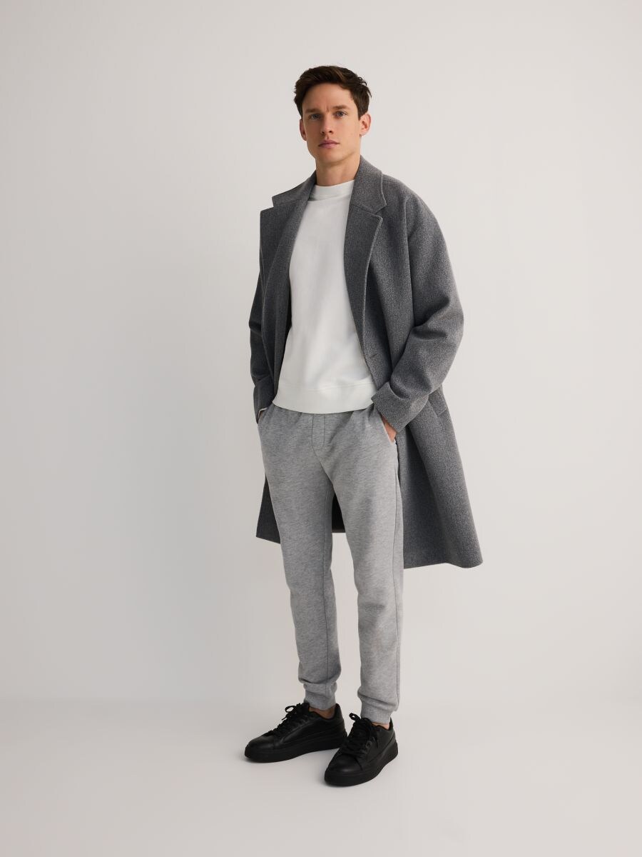Φούτερ oversize με τύπωμα - ΚΡΕΜ - RESERVED - 5