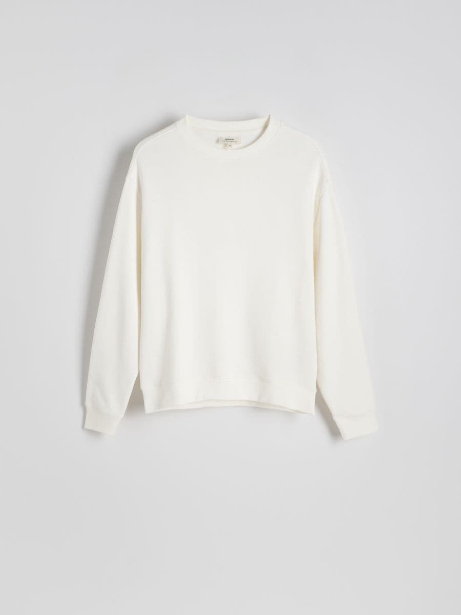 Φούτερ oversize με τύπωμα - ΚΡΕΜ - RESERVED - 5