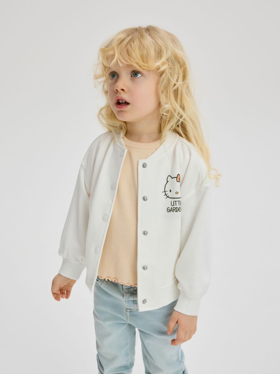 GIRLS` JOGGING TOP - cream - RESERVED - 2