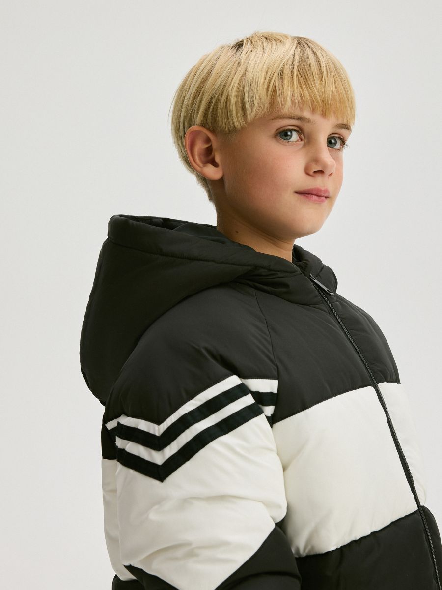 Quilted jacket with hood - black - RESERVED - 7