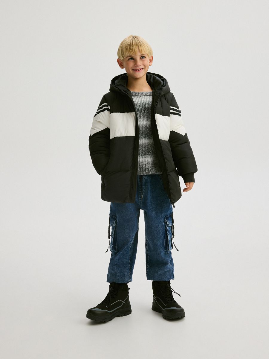Quilted jacket with hood - black - RESERVED - 8
