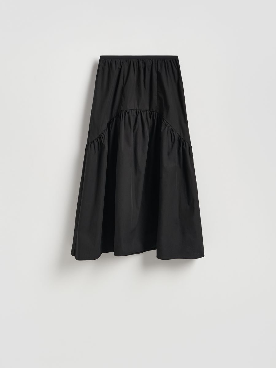 Ruched skirt - black - RESERVED