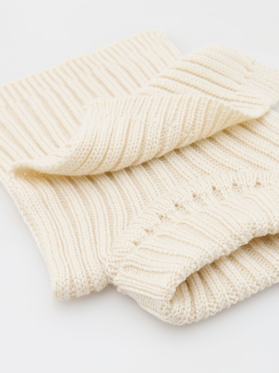 Jersey turtleneck snood - cream - RESERVED - 2