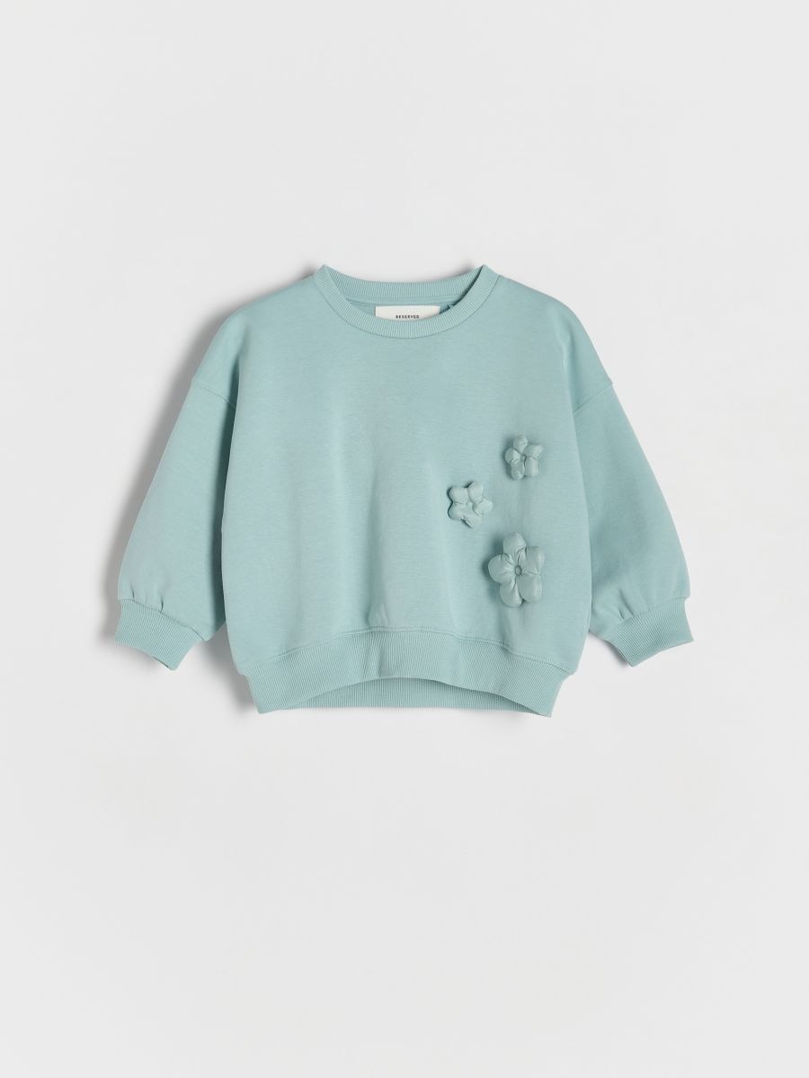 Sweat en coton avec appliqués - bleu pâle - RESERVED - 2