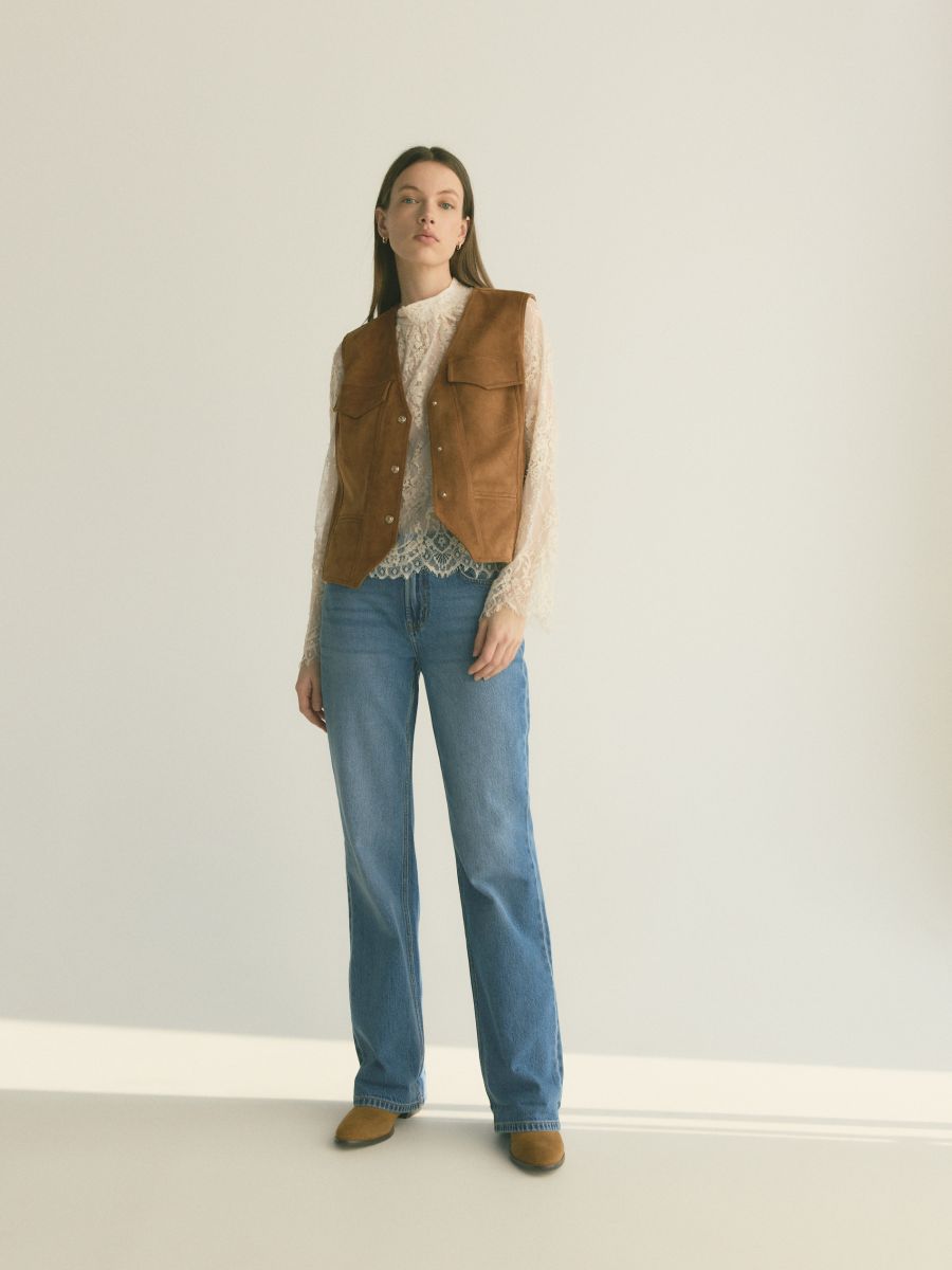 LADIES` BLOUSE - nude - RESERVED - 2