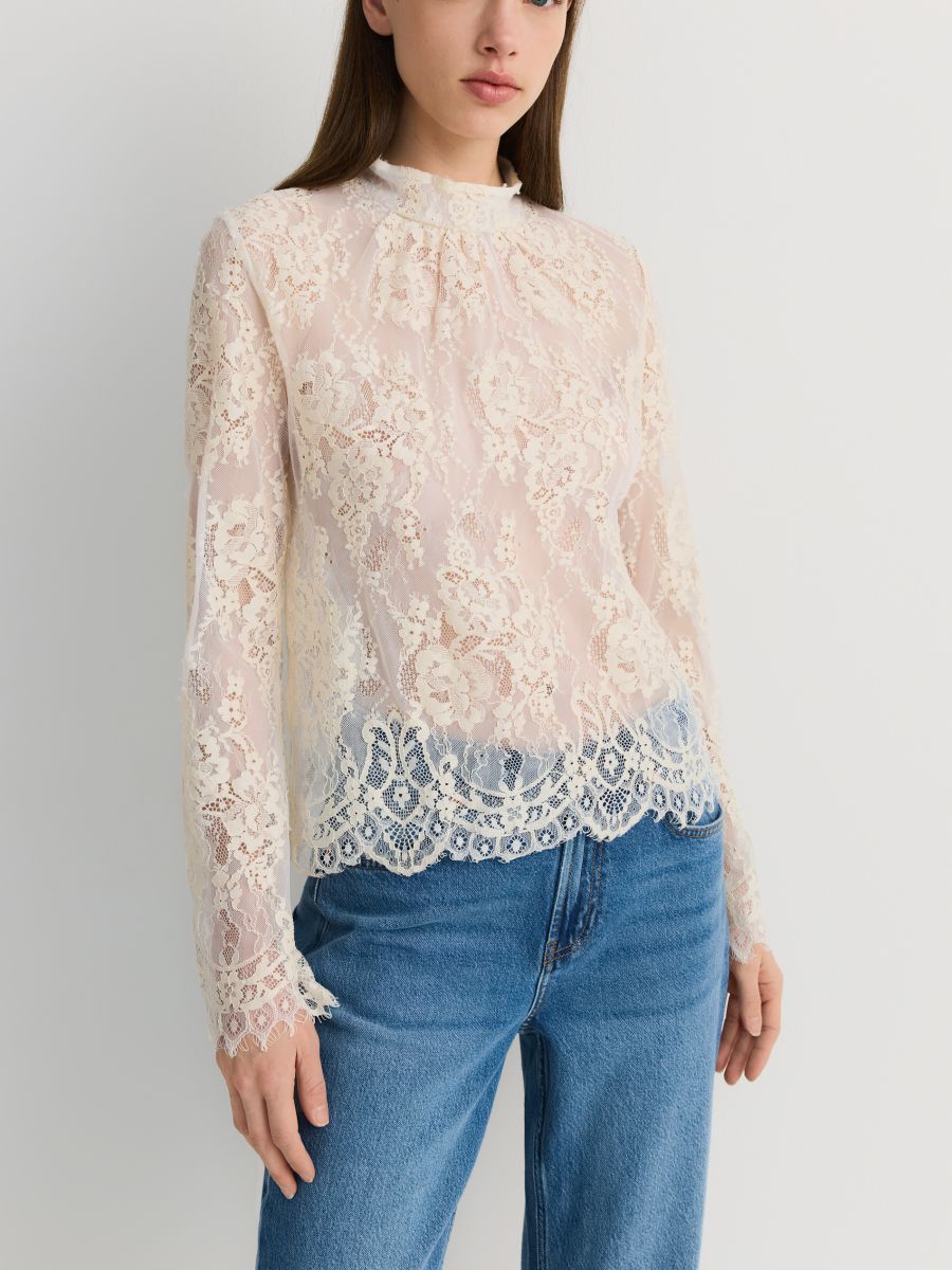 LADIES` BLOUSE - nude - RESERVED - 9